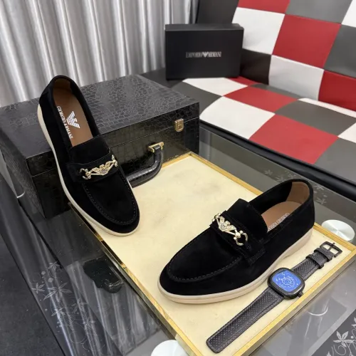 Replica Armani Leather Shoes For Men #1443450 $82.00 USD for Wholesale