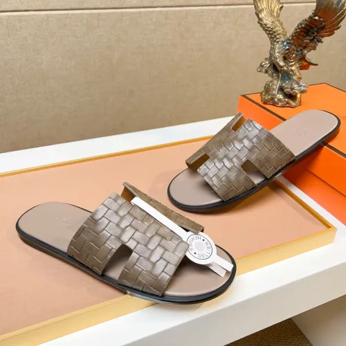 Replica Hermes Slippers For Men #1443451 $48.00 USD for Wholesale