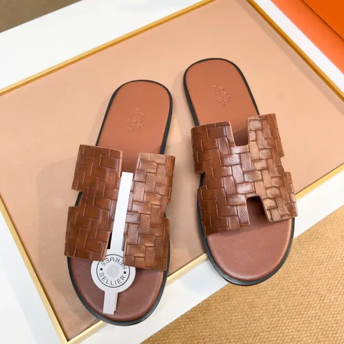 Replica Hermes Slippers For Men #1443452 $48.00 USD for Wholesale