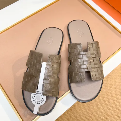 Replica Hermes Slippers For Men #1443453 $48.00 USD for Wholesale