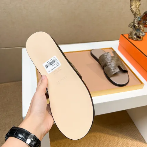 Replica Hermes Slippers For Men #1443453 $48.00 USD for Wholesale