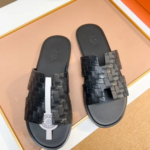 Replica Hermes Slippers For Men #1443454 $48.00 USD for Wholesale