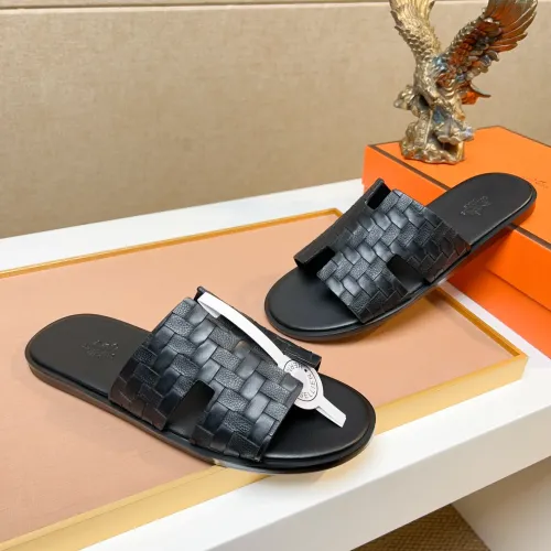 Replica Hermes Slippers For Men #1443454 $48.00 USD for Wholesale