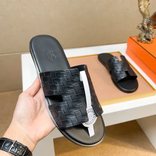 Replica Hermes Slippers For Men #1443454 $48.00 USD for Wholesale