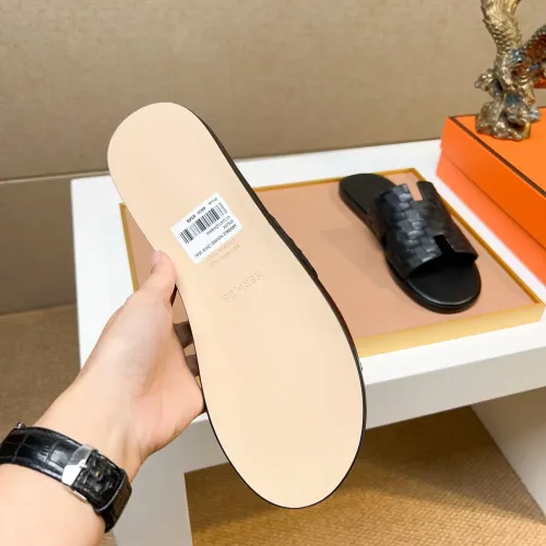 Replica Hermes Slippers For Men #1443454 $48.00 USD for Wholesale
