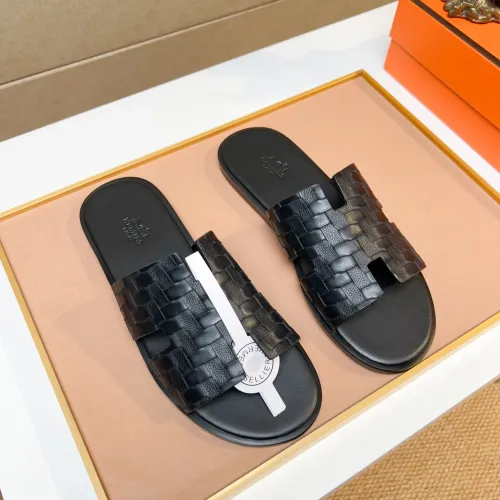 Replica Hermes Slippers For Men #1443454 $48.00 USD for Wholesale