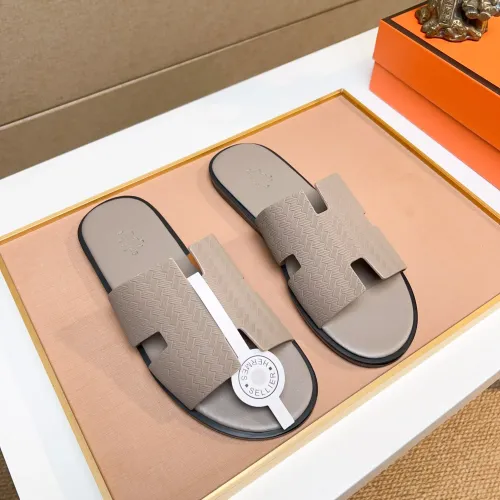 Replica Hermes Slippers For Men #1443455 $48.00 USD for Wholesale