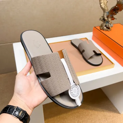 Replica Hermes Slippers For Men #1443455 $48.00 USD for Wholesale