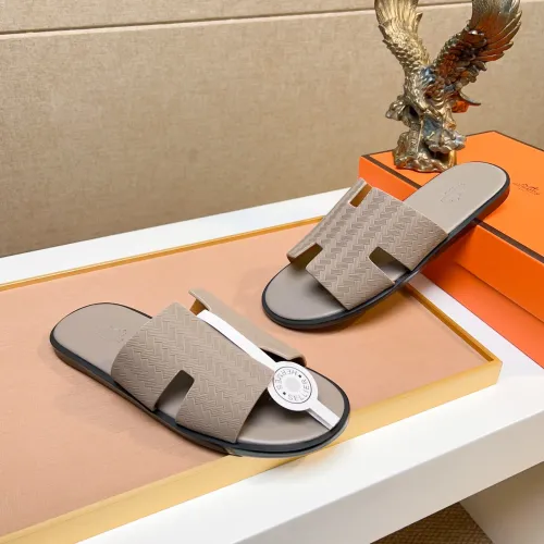 Replica Hermes Slippers For Men #1443455 $48.00 USD for Wholesale