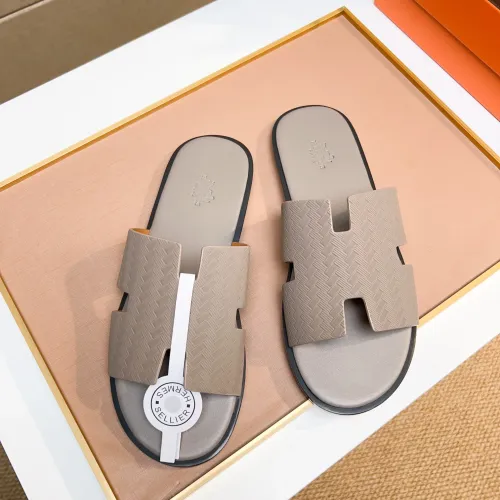 Replica Hermes Slippers For Men #1443455 $48.00 USD for Wholesale