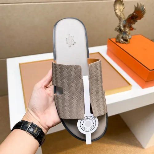 Replica Hermes Slippers For Men #1443455 $48.00 USD for Wholesale