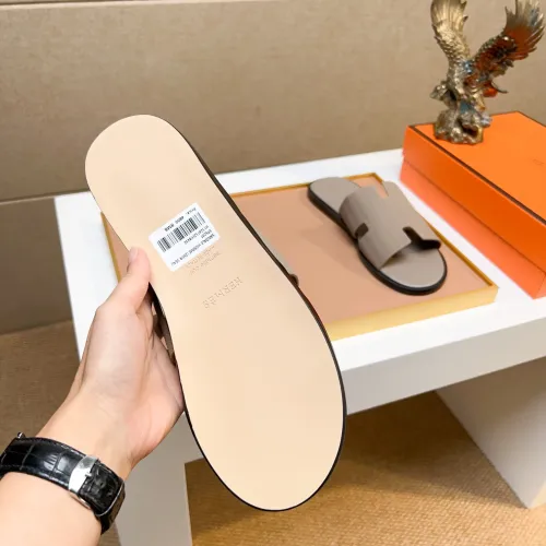 Replica Hermes Slippers For Men #1443455 $48.00 USD for Wholesale