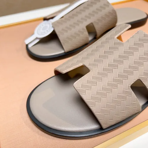 Replica Hermes Slippers For Men #1443455 $48.00 USD for Wholesale