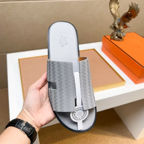 Replica Hermes Slippers For Men #1443456 $48.00 USD for Wholesale