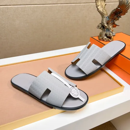 Replica Hermes Slippers For Men #1443456 $48.00 USD for Wholesale