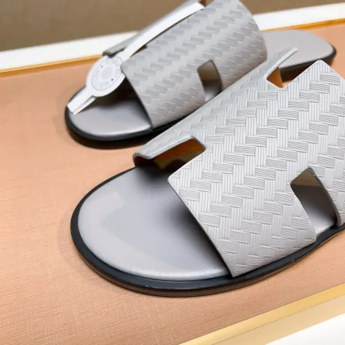 Replica Hermes Slippers For Men #1443456 $48.00 USD for Wholesale