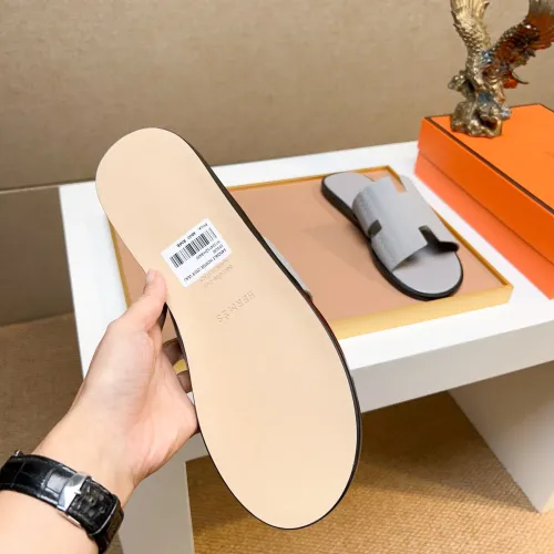 Replica Hermes Slippers For Men #1443456 $48.00 USD for Wholesale