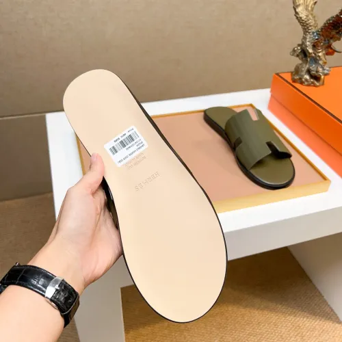Replica Hermes Slippers For Men #1443457 $48.00 USD for Wholesale
