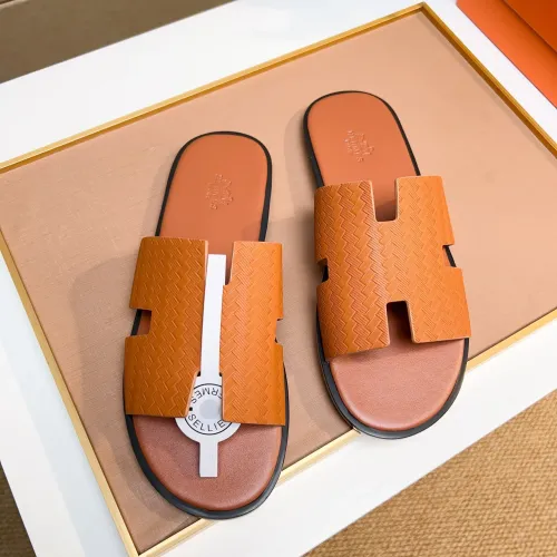 Replica Hermes Slippers For Men #1443458 $48.00 USD for Wholesale