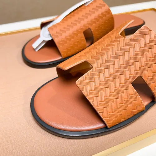 Replica Hermes Slippers For Men #1443458 $48.00 USD for Wholesale