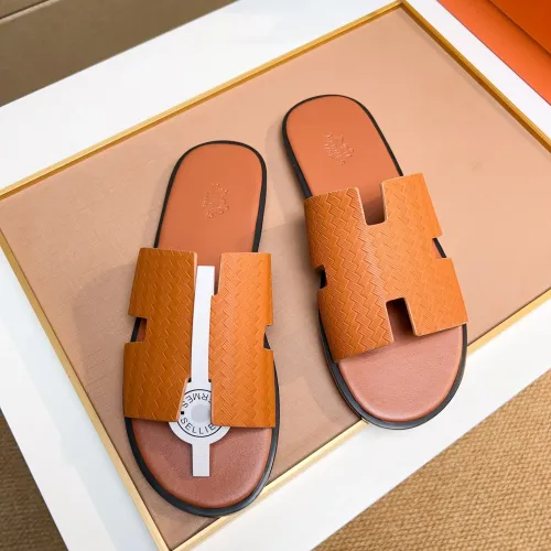 Replica Hermes Slippers For Men #1443458 $48.00 USD for Wholesale