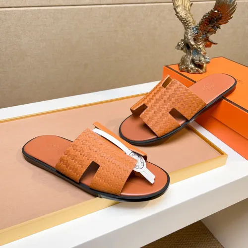 Replica Hermes Slippers For Men #1443458 $48.00 USD for Wholesale