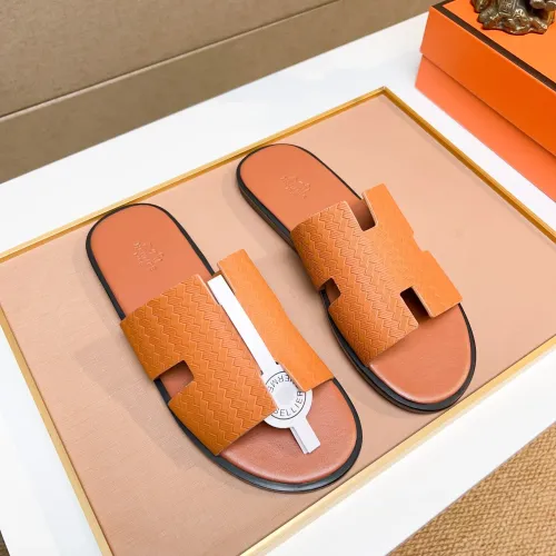 Replica Hermes Slippers For Men #1443458 $48.00 USD for Wholesale