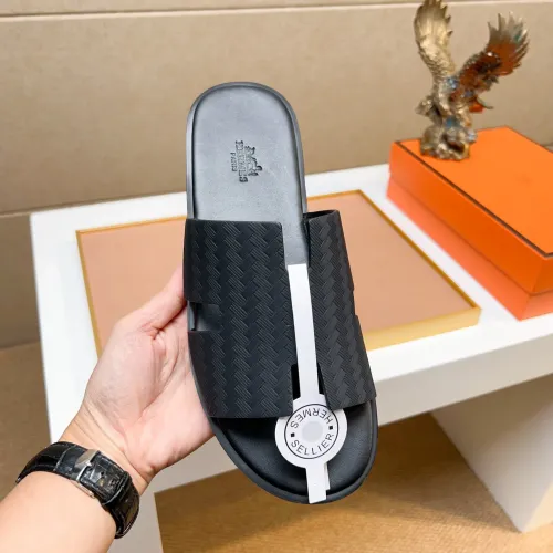 Replica Hermes Slippers For Men #1443460 $48.00 USD for Wholesale