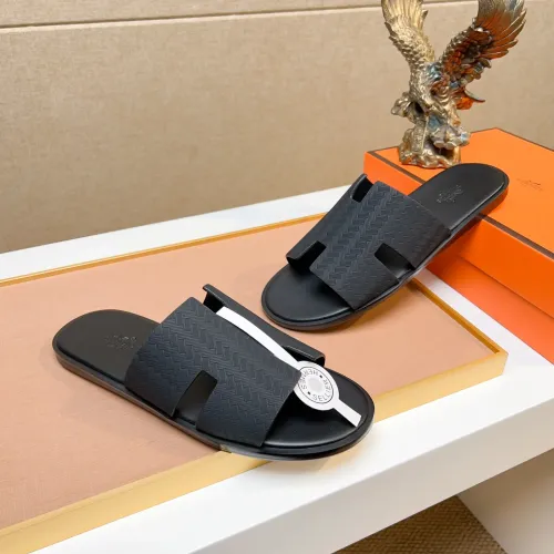 Replica Hermes Slippers For Men #1443460 $48.00 USD for Wholesale