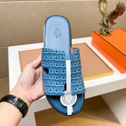 Replica Hermes Slippers For Men #1443470 $48.00 USD for Wholesale