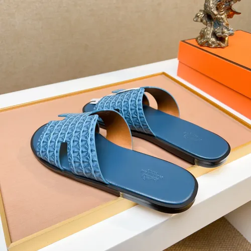 Replica Hermes Slippers For Men #1443470 $48.00 USD for Wholesale