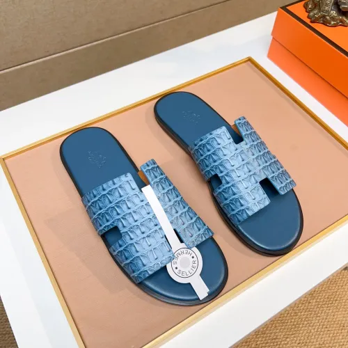 Replica Hermes Slippers For Men #1443470 $48.00 USD for Wholesale
