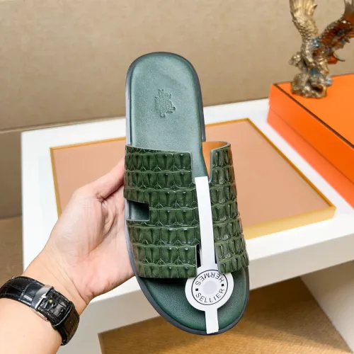 Replica Hermes Slippers For Men #1443473 $48.00 USD for Wholesale