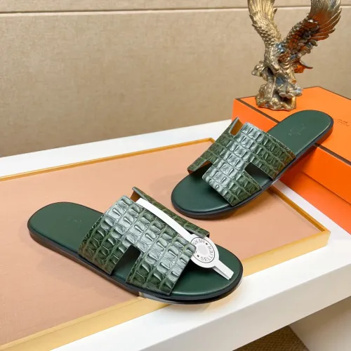 Replica Hermes Slippers For Men #1443473 $48.00 USD for Wholesale