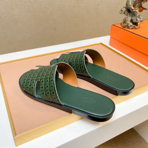 Replica Hermes Slippers For Men #1443473 $48.00 USD for Wholesale