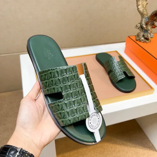 Replica Hermes Slippers For Men #1443473 $48.00 USD for Wholesale