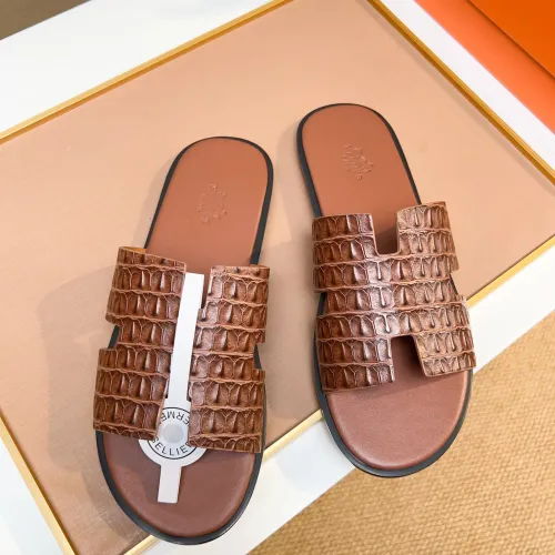 Replica Hermes Slippers For Men #1443476 $48.00 USD for Wholesale