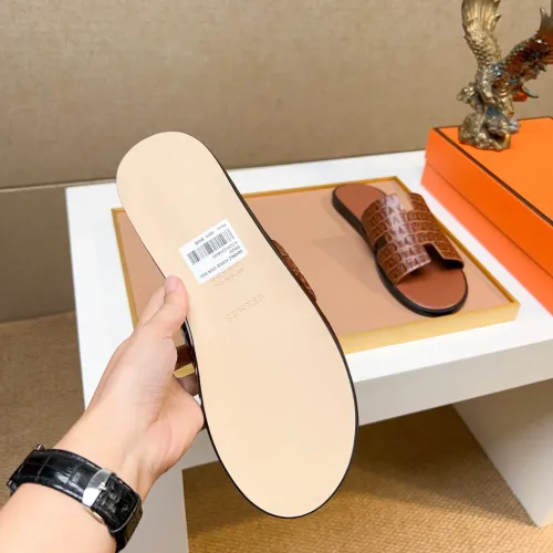 Replica Hermes Slippers For Men #1443476 $48.00 USD for Wholesale