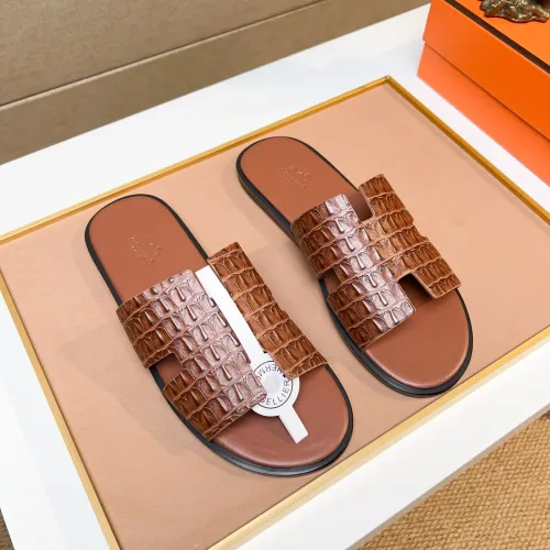 Replica Hermes Slippers For Men #1443476 $48.00 USD for Wholesale
