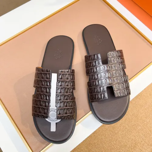 Replica Hermes Slippers For Men #1443477 $48.00 USD for Wholesale