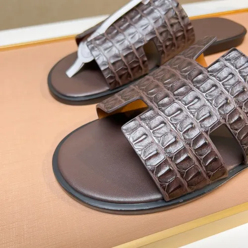 Replica Hermes Slippers For Men #1443477 $48.00 USD for Wholesale