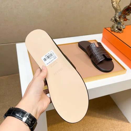 Replica Hermes Slippers For Men #1443477 $48.00 USD for Wholesale