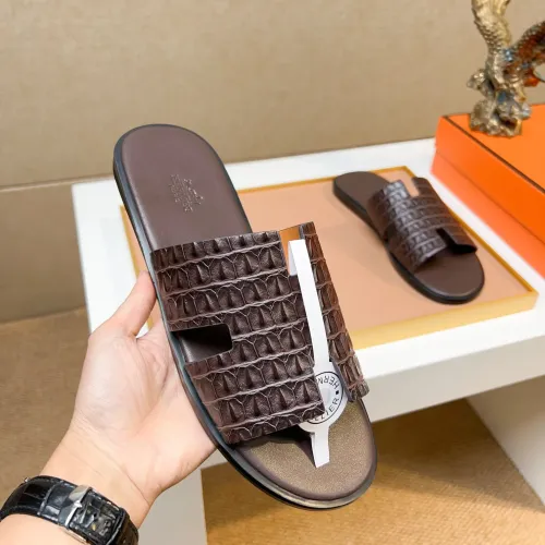 Replica Hermes Slippers For Men #1443477 $48.00 USD for Wholesale