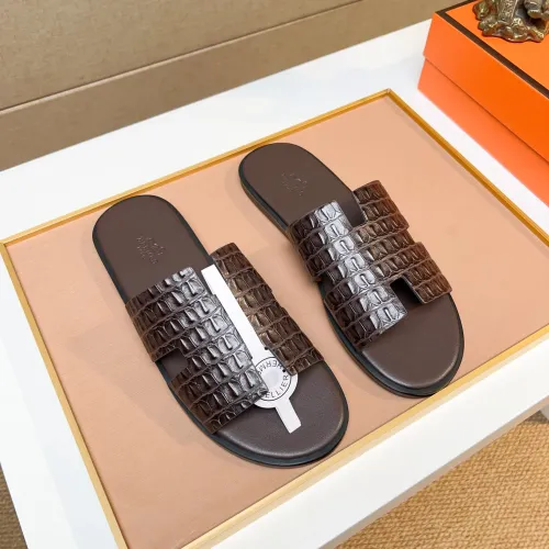 Replica Hermes Slippers For Men #1443477 $48.00 USD for Wholesale