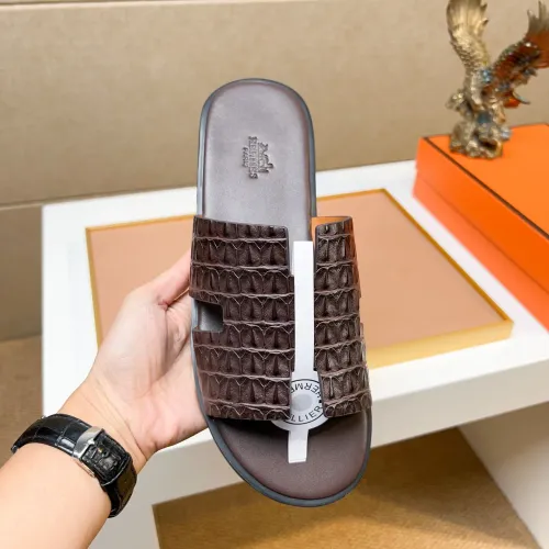 Replica Hermes Slippers For Men #1443477 $48.00 USD for Wholesale