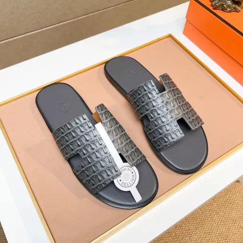 Replica Hermes Slippers For Men #1443478 $48.00 USD for Wholesale