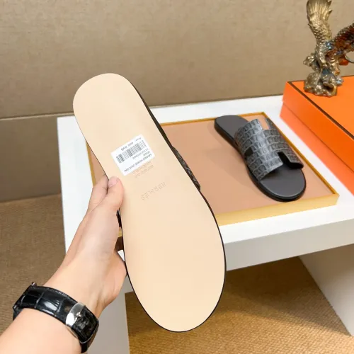 Replica Hermes Slippers For Men #1443478 $48.00 USD for Wholesale