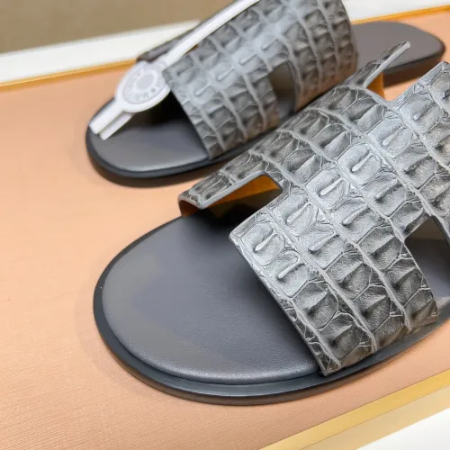 Replica Hermes Slippers For Men #1443478 $48.00 USD for Wholesale