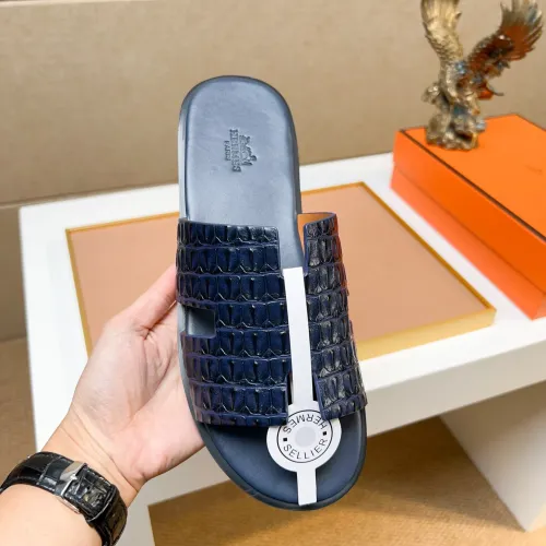 Replica Hermes Slippers For Men #1443479 $48.00 USD for Wholesale