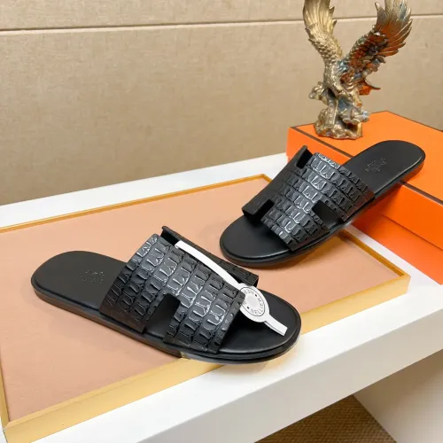 Replica Hermes Slippers For Men #1443481 $48.00 USD for Wholesale